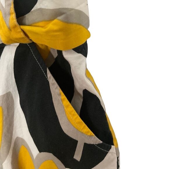 SPEECHLESS Knee Length Flared Skirt Black Yellow White Size 11 - Picture 4 of 11